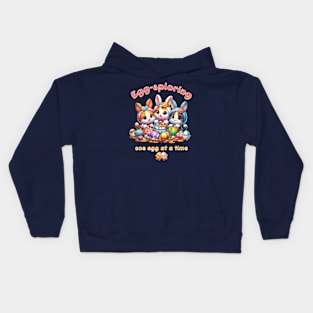 Hoppy Easter Bunny Cats II Kids Hoodie